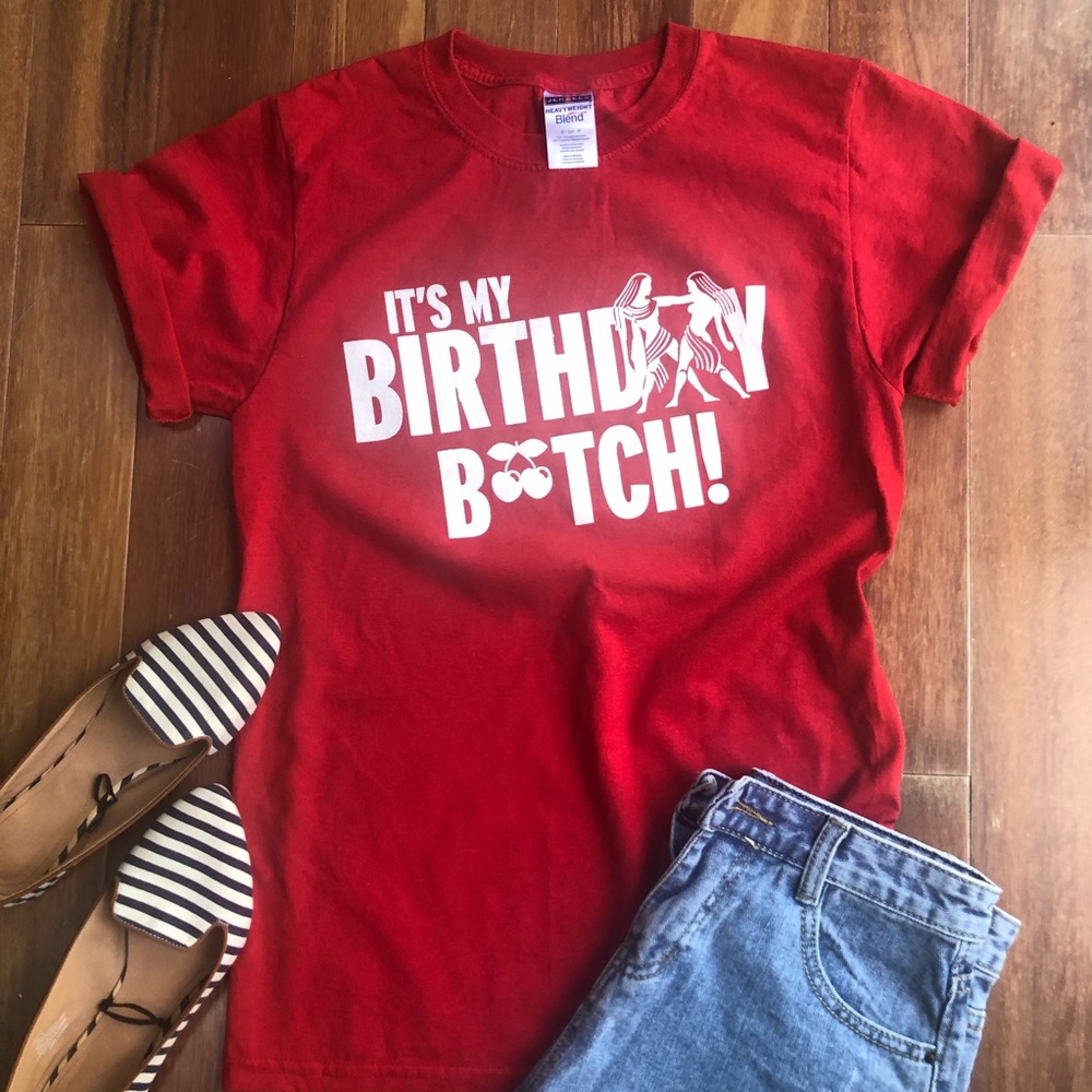 Rare birthday shirt Gemini Happy birthday red